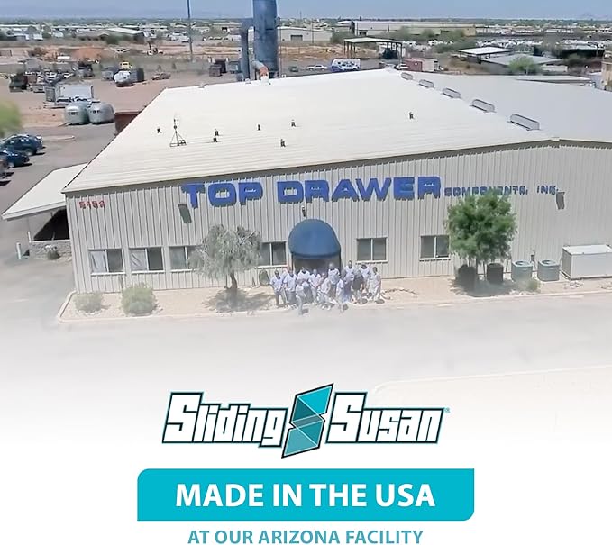 SlidingSusan Pull Out Drawer Organizer for Cabinets, Gliding Soft Close Shelves for Kitchen, Pantry, Bathroom, & Storage Organization, Hard Rock with MDF Core, 20 Inch Wide x 21 Inch Deep