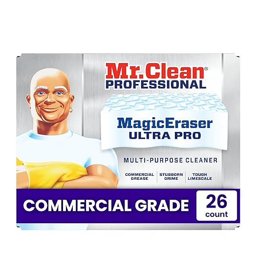 Mr. Clean Pro Magic Eraser Ultra Pro - Heavy Duty Cleaning Sponges - Commercial Grease and Stain Removal - Bulk Pack 26 Count - Professional Grade for Businesses, Hotels, Facilities, Industrial Use
