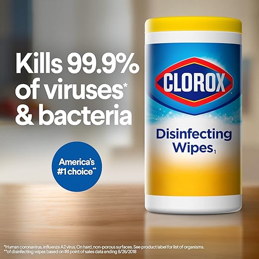 Clorox Lemon Disinfecting Wipes Canister 35 ct (Pack of 12)
