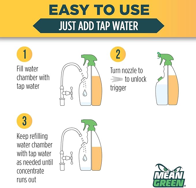 Mean Green Refillable Ultra Powered CONCENTRATE Bathroom Cleaner, Tropical Breeze, 14.3 Ounce