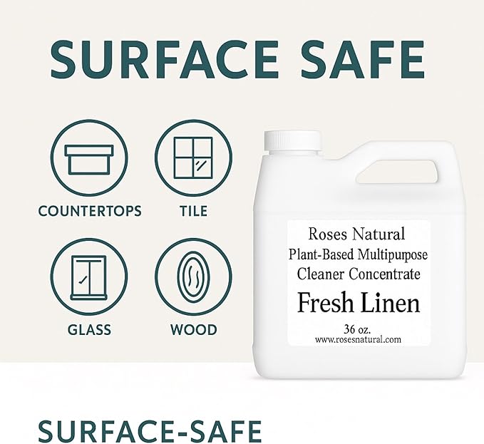 Plant-Based Multipurpose Cleaner Concentrate, Lemon Pure Essential Oil, 36 oz, All-Purpose Bathroom Kitchen Floor Glass Degreaser