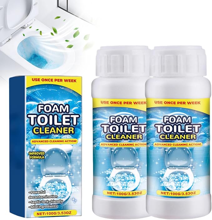 Foam Toilet Cleaner, 2025 Upgrade Toilet Bowl Cleaner, Advanced Bathroom Cleaner for Home, Non-Toxic Toilets Cleaning Powder with Families (2)