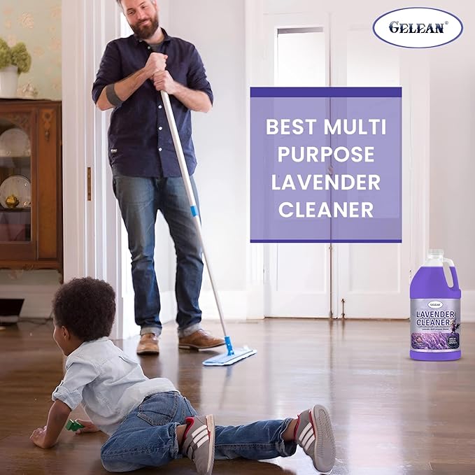 Multi Purpose Cleaner Pet Odor eliminator 64oz - Concentrate MAKES 32 GALLON - MADE IN USA- pH Neutral - Strong Floor Cleaner Odor eliminator - Stain Remover Cleaner & Deodorant (64 Fl Oz, Lavender)