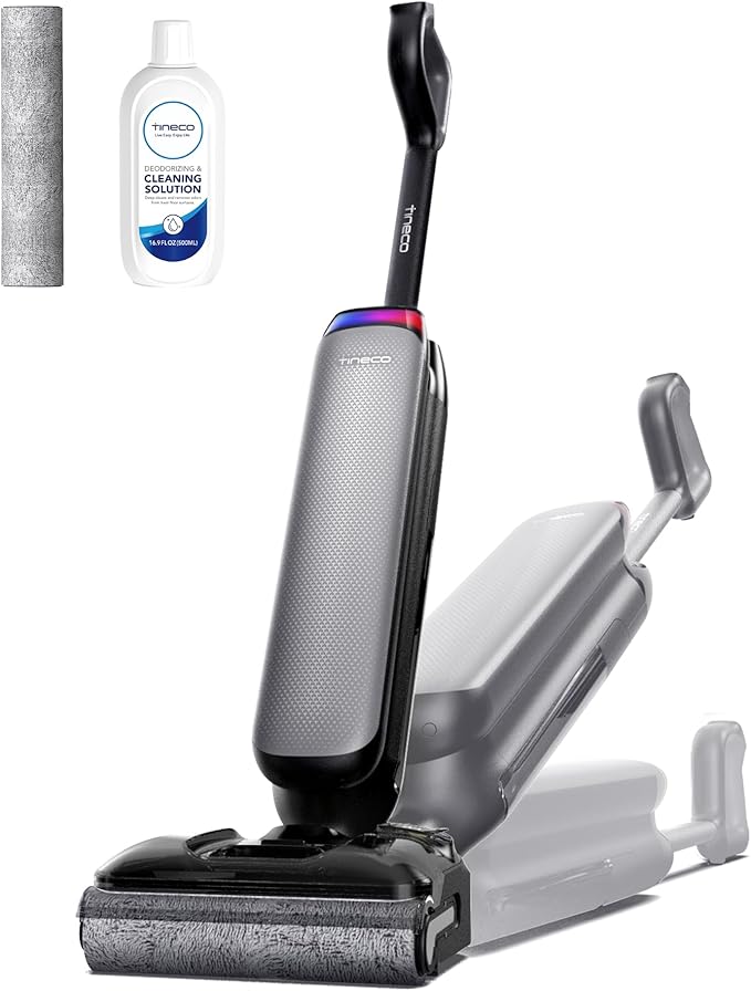 Tineco Wet Dry Vacuum Cleaner 22kPa Suction Floor Cleaner Mop, 50 Min Runtime, iLoop Smart Sensor, DualBlock Anti-Tangle Design, 185℉ Flashdry, Dual-Edge Cleaning, 180° Lay-Flat, Floor One S7 Artist