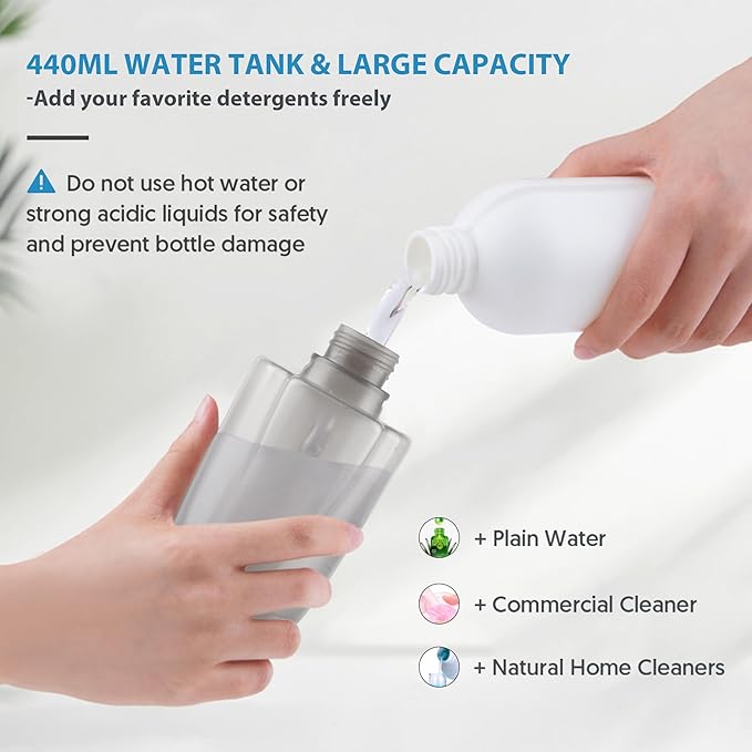 Spray Wet Mops for Floors Cleaning - EXEGO Refillable Floor Flat Mops with 3 Washable Pads for Swiffer Powermop - Home Commercial Dust Mop for Hardwood Laminate Ceramic Tile Wood Vinyl