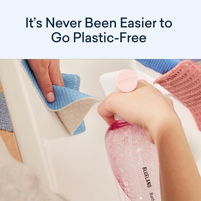 BLUELAND Bathroom Cleaner, 10-Pack Refill, Eucalyptus Mint Scent, Eco-Friendly Cleaning Supplies, 10x 24 Fl oz