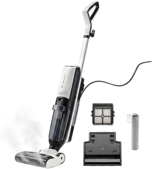 Wet Dry Vacuum and Mop for Hard Floors | Digital Display | Great for Sticky Messes, Pet Hair, Picks Up Debris & Deep Scrubs | Self Cleaning | Vacuum Cleaner for Hard Floors and Area Rugs