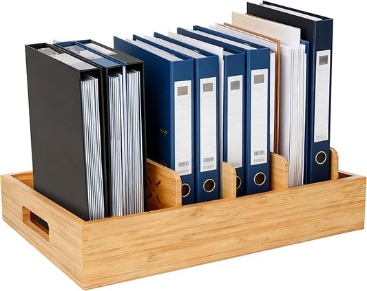 Bamboo Drawer Organizer Boxes, Natural Bamboo Storage Tray Drawer Organizer Set, Kitchen Utensil Holder & Cutlery Tray with 5 Custom Adjustable Dividers Cutlery Tray Drawer Dividers for Flatware