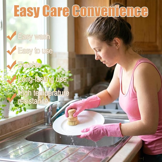 12 Packs Bamboo Scrub Brush for Dishes, 2 Pcs Natural Dish Brush with Sisal Bristles, Wooden Dish Scrubber for Pots, Pans & Vegetables, Eco-Friendly Kitchen Cleaning Tools