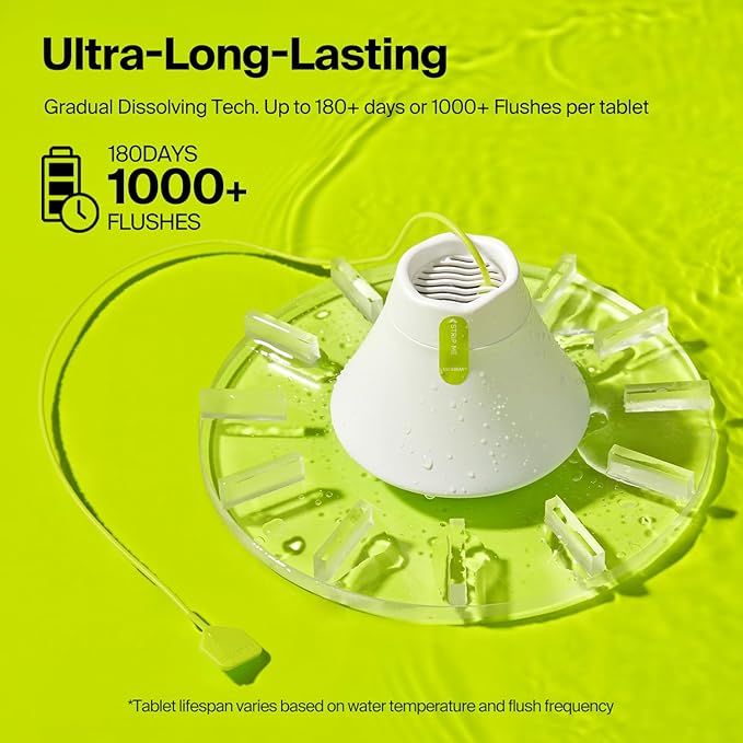 Ultra-Long Lasting Toilet Bowl Cleaner Tablets in Bottles, 3 Bottles, Automatic Long-Lasting Blue Toilet Cleaner, Large Capacity, Easy to Use