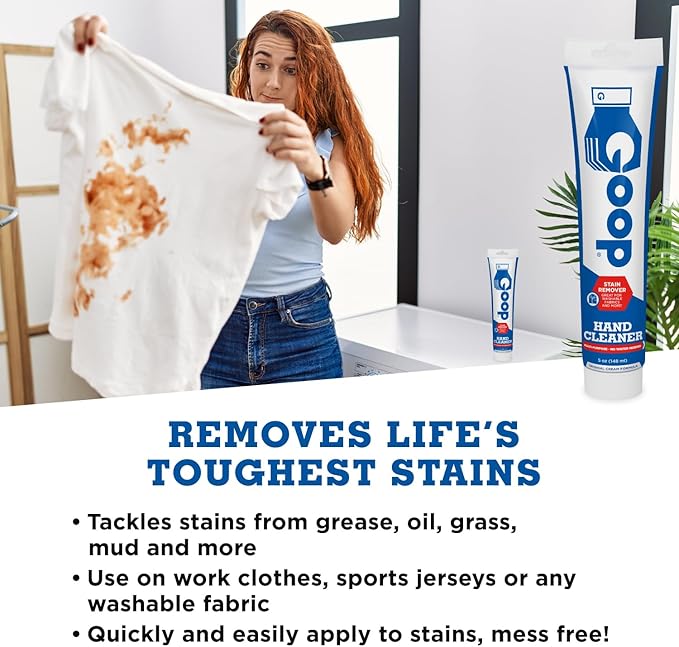 GOOP Original Multi-Purpose Waterless Hand Cleaner and Stain Remover - 5 oz Tube (Pack of 2)