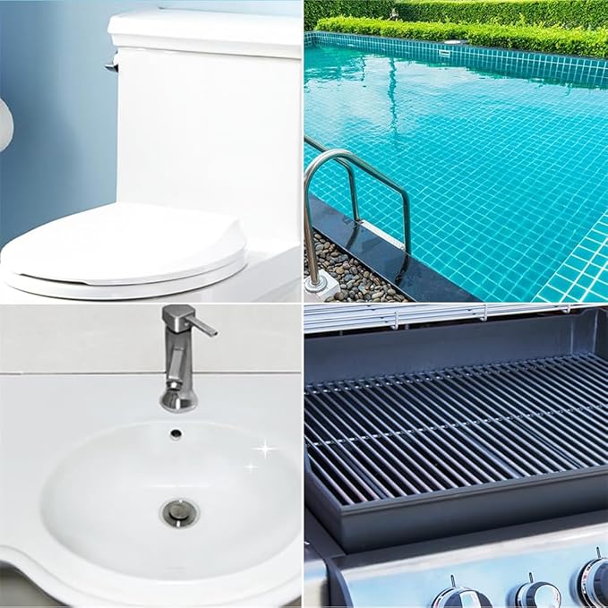 Pumice Stone 6 Packs Long Handle Toilet Bowl Cleaner Eco Friendly Toilet Stain Remover Scouring Sticks for Kitchen Bath Pool Grills Cleaning