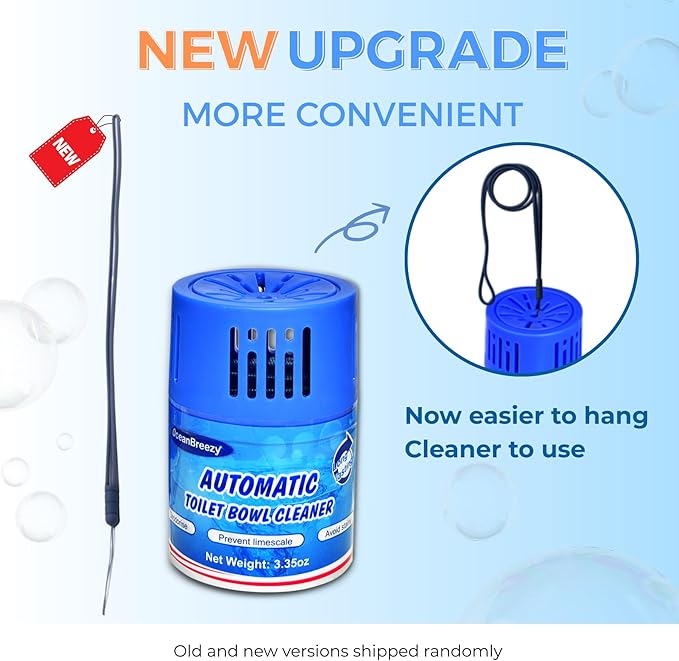 Toilet Bowl Cleaners 3 Bottles | Automatic Long-Lasting Blue Toilet Cleaner Tablets, Septic Safe Toilet Bowl Tablets in Bottles | Larger capacity | Prevent Stain Buil（2800 Flushes Each）