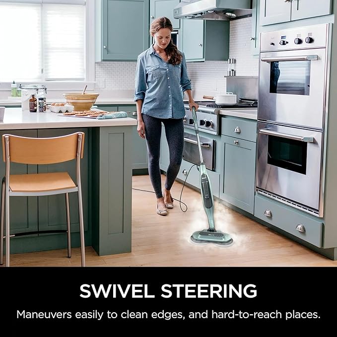 Shark S7000AMZ Steam & Scrub All-in-One Scrubbing and Sanitizing Hard Floor Steam Mop, Pure Water (Renewed)