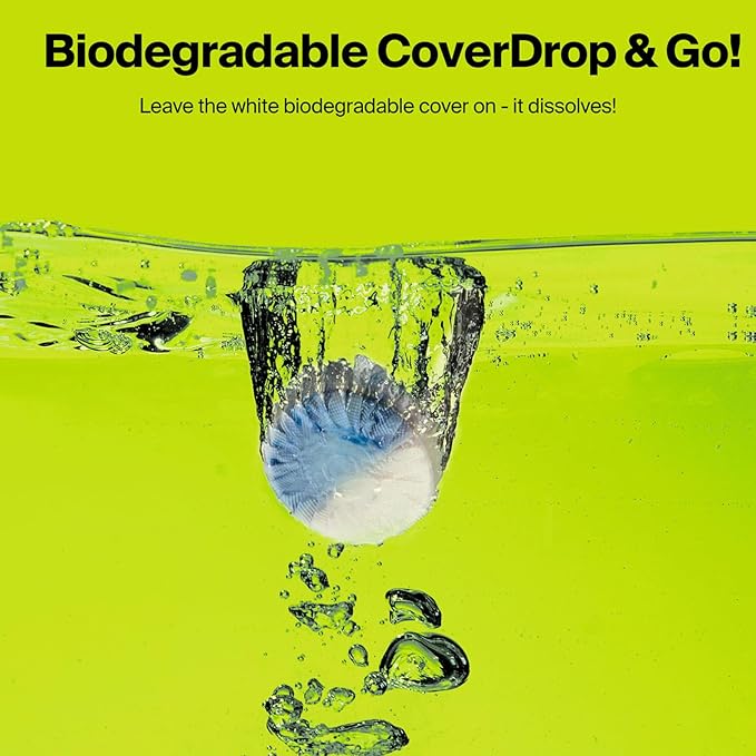 Auto Toilet Bowl Cleaner Tablets, 21 Tabs, Automatic Long-Lasting Blue Toilet Tank Cleaner, Septic-Safe, Helps Reduce Hard Water Stains, Easy to Use