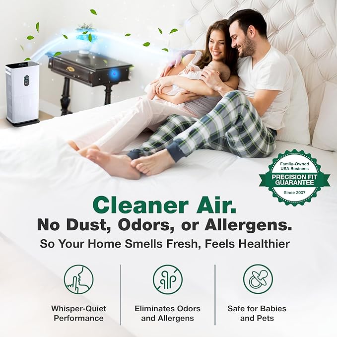 1 Premium HEPA Air Purifier Filter with Activated Carbon, Fits Shark Air Purifier 6 HE601 and HE602, Part no. HE6FKPET, HE6FKBAS, HE6FKPRO – Triple Layer Air Filtration (1 Pack) by Think Crucial