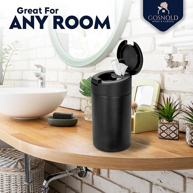 Extra Large Refillable Disinfecting Wet Wipes Dispenser (Black) | Fits Clorox, Lysol, Bleach, Sanitizing Wipes | Durable Reusable Wipes Holder for Kitchen, Bathroom, Office | Gosnold Home & Garden