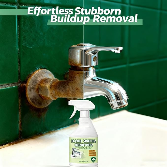 SCUM BUM Hard Water Remover, Shower Cleaner for Shower, Glass, Toilet, Water Pipe, Tub & Sink 500 ml/17.6fl oz