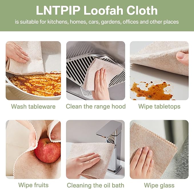 10 Packs of Swedish Dish Cloths for Kitchen Reusable - 100% Biodegradable and Compostable, Food-Grade Safe and Free of Plastic - Dish Rags Suitable for Any Surface (11"*11")