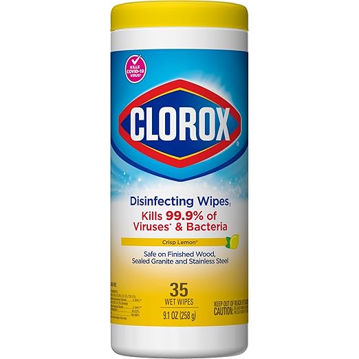 Clorox Lemon Disinfecting Wipes Canister 35 ct (Pack of 12)