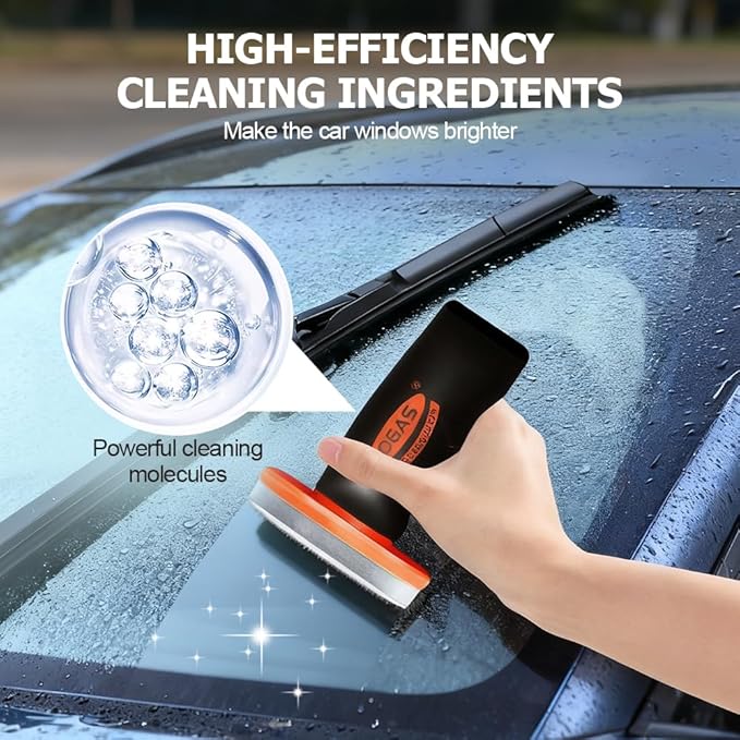 2025 Handheld Glass Oil-Film Remover, New Upgrade Emulsion Cleaner Glass Cleaning Board, Automotive Oil Film Cleaning Brush for Car Windows (1)
