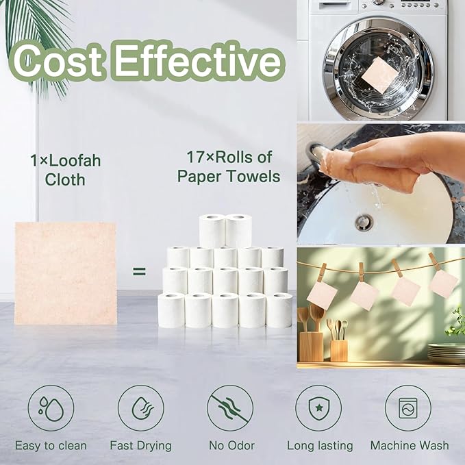 10 Packs of Swedish Dish Cloths for Kitchen Reusable - 100% Biodegradable and Compostable, Food-Grade Safe and Free of Plastic - Dish Rags Suitable for Any Surface (11"*11")