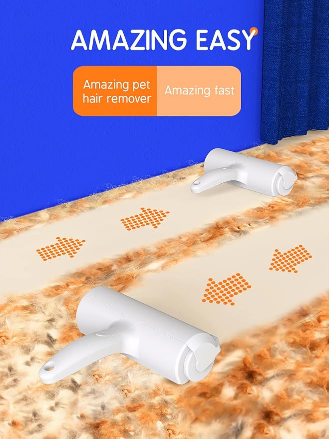 Pet Hair Remover - Reusable Cat and Dog Hair Remover for Couch, Clothes, Car Seat, Carpet, Bedding, Daily Use Self-Cleaning Pet Fur Remover, Portable Fur Removal Tool for Travel and Formal