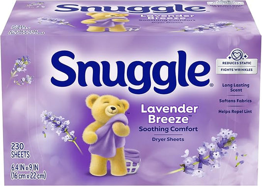 Snuggle Fabric Softener Dryer Sheets Lavender Vanilla Orchid 230ct