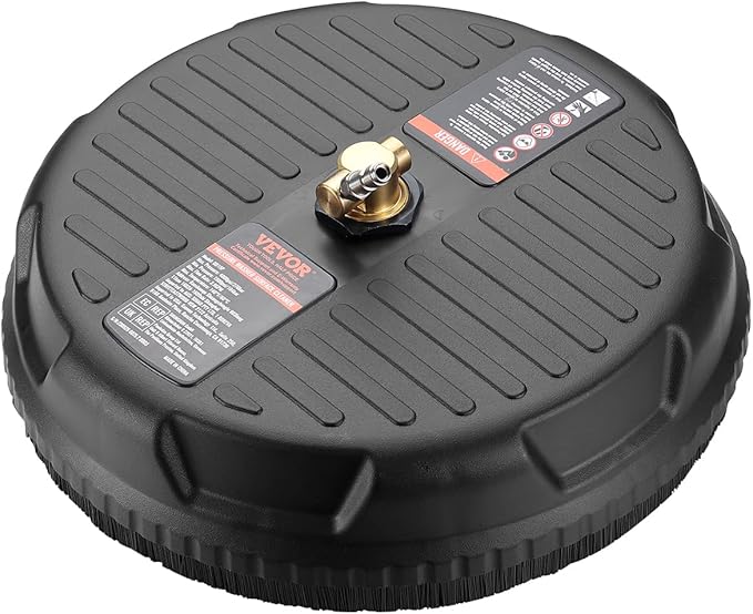 VEVOR Universal 15" Pressure Washer Surface Cleaner, Pressure Washer Attachment 4000 Max PSI, 1/4" Quick-Connect Connector Concrete Cleaner, Heavy Duty Power Washer for Floor Driveway, Patio,Sidewalk