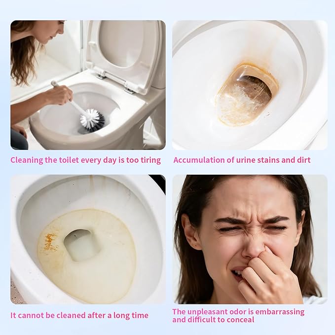 Automatic Toilet Bowl Cleaner Tablets, 30-Pack Long-Lasting Toilet Tank Cleaner for Bathroom, Blue Water Freshener, Prevents Stains & Odor, Safe for All Toilets (30, Blue and Pink)