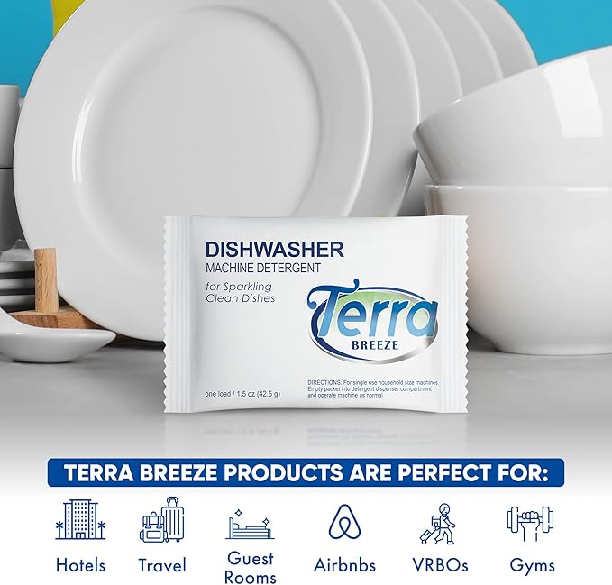 Automatic Dishwasher Detergent Powder - 1.5 oz Packets (200 packs)