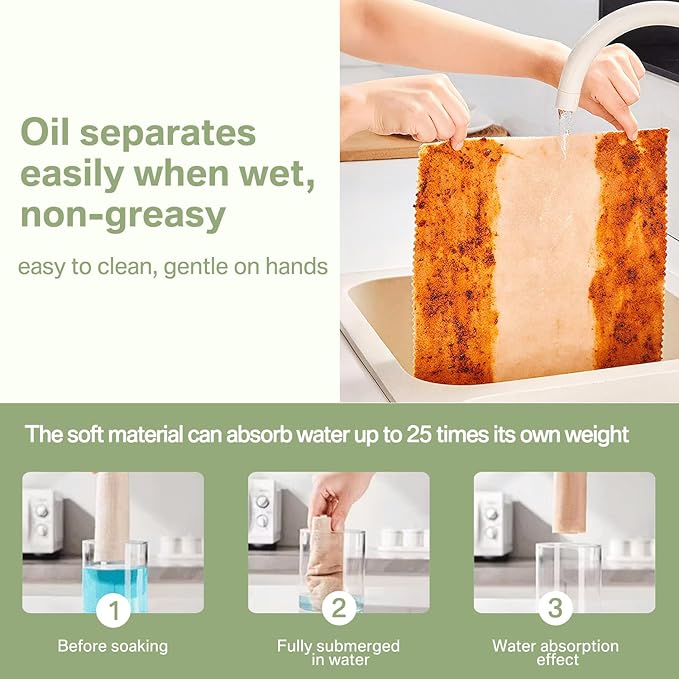 10 Packs of Swedish Dish Cloths for Kitchen Reusable - 100% Biodegradable and Compostable, Food-Grade Safe and Free of Plastic - Dish Rags Suitable for Any Surface (11"*11")