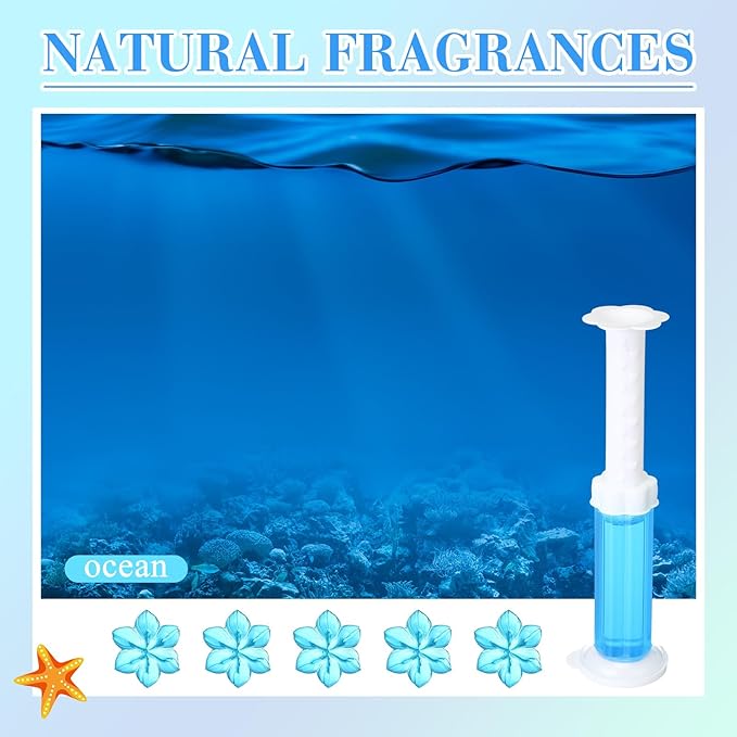 6 Pcs Toilet Gels 84 Count 1 Kind Flower Stamp Bowl Gel Scent Toilet Stain Removal Cleaner Air Freshener Flower Stamps Pack for Bathtubs Bathroom