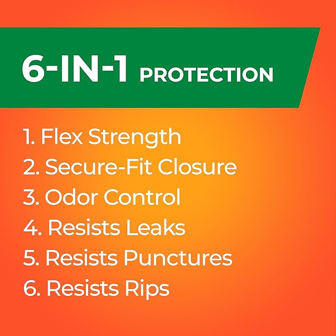 Hefty Ultra Strong Trash Bags | Kitchen | 13 Gallon | 80 Bags, Pack of 3