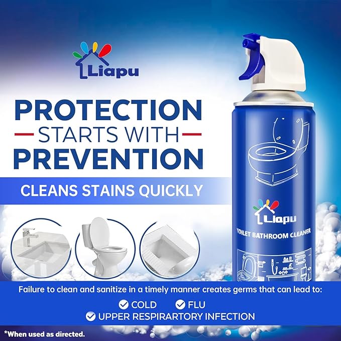 Powerful Toilet Bowl Cleaner – Rapid Stain Remover, Eliminates Limescale & Odors, Fresh Mint Scent, Eco-Friendly Formula, Safe for Pipes & Septic Tanks (4)