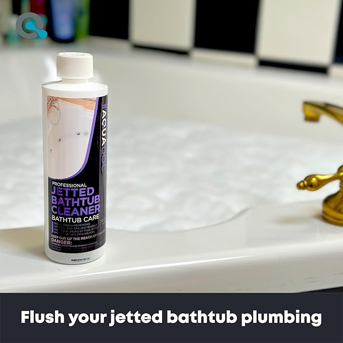 AquaDoc Jetted Bathtub Cleaner - Bathtub Jet Cleaner & Spa Cleaner Chemical - Fast Acting Jetted Tub Cleaner - Recommended Jet Tub Cleaner for Bathtub and Spa Cleaner for Hot Tub