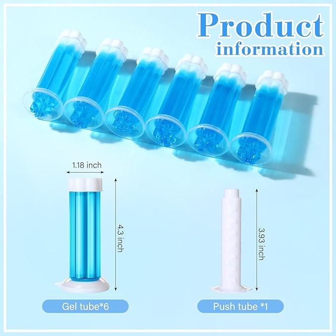 6 Pcs Toilet Gels 84 Count 1 Kind Flower Stamp Bowl Gel Scent Toilet Stain Removal Cleaner Air Freshener Flower Stamps Pack for Bathtubs Bathroom