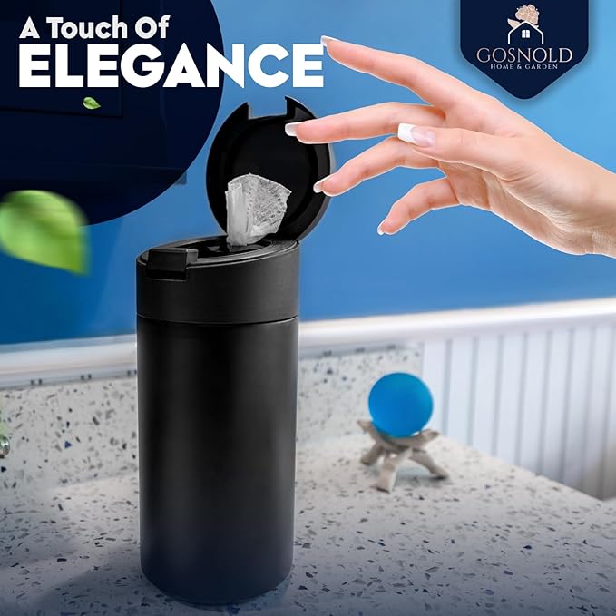 Extra Large Refillable Disinfecting Wet Wipes Dispenser (Black) | Fits Clorox, Lysol, Bleach, Sanitizing Wipes | Durable Reusable Wipes Holder for Kitchen, Bathroom, Office | Gosnold Home & Garden