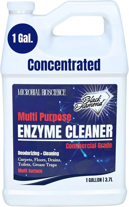 Commercial Multi-Purpose Enzyme Cleaner & Odor Eliminator | Pet & Human Urine, Stains & Odors | Carpet, Laundry, Bathroom, Drain & Trash Deodorizer | Dog, Cat, Organic Waste Remover (1 Gallon)