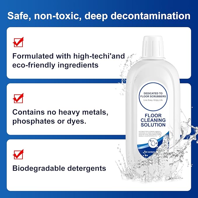 Floor Cleaner Solution Compatible With Tineco Cleaning Solution, The Deodorizing & Cleaning Liquid Suitable With All Wet & Dry Vacuum Mop Cleaner, Deep Cleans Low-Foam Delivers Clog Free,Pet Friendly