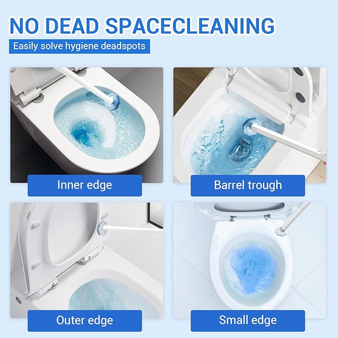 50PC Toilet Bowl Wand Refills, Disposable Toilet Brush Heads, Wall Mounted Scrubber Refill, Cleaner Refill Pads with Most Brushes for and Bathroom Cleaning