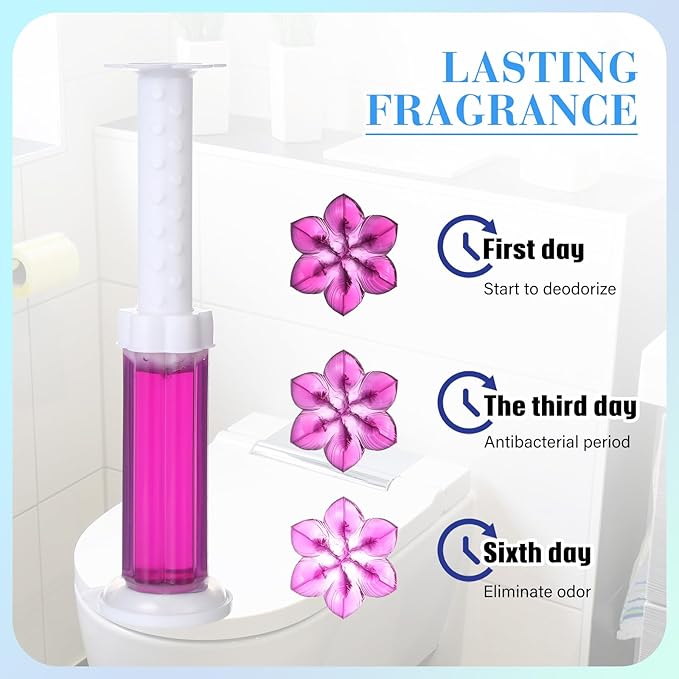5 Pcs Toilet Gels 70 Count 5 Kinds Flower Stamp Bowl Gel Scent Toilet Stain Removal Cleaner Air Freshener Flower Stamps Pack for Bathtubs Bathroom