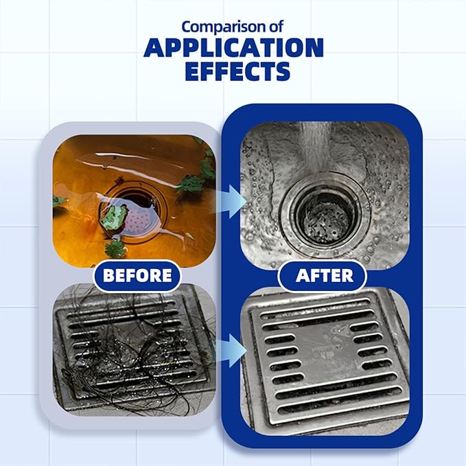 Liapu 2pcs Drain Clog Remover, Pipeline Dredging Agent, Powerful Quick Cleaning Drain Toilet Cleaner Tool, Unclog Toilet Clog And Kitchen Sink Pipe Unblocker Powder