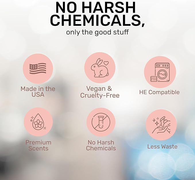 FREY Classic Laundry Bundle – Concentrated Liquid Detergent (Up to 50 Loads) + Dryer Sheets (30 Sheets) – Plant-Derived Formulation, HE Compatible (Jasmine Meadow)