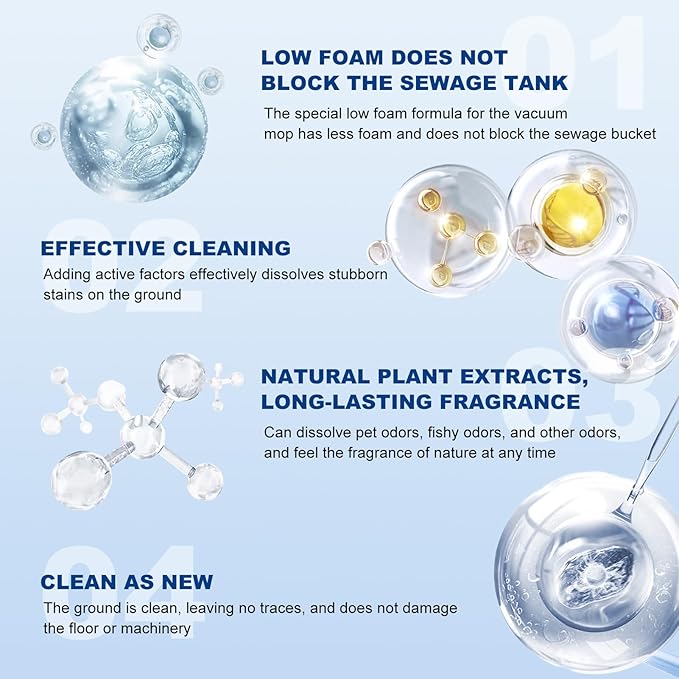 Floor Cleaner 1000ml Lavender Scent Compatible with Tineco Cleaning Solution, Residue & Streak Free, Suitable for All Robot Vacuum Cleaners and Wireless Wet Dry Dual-Use Vacuum Cleaners (Original)