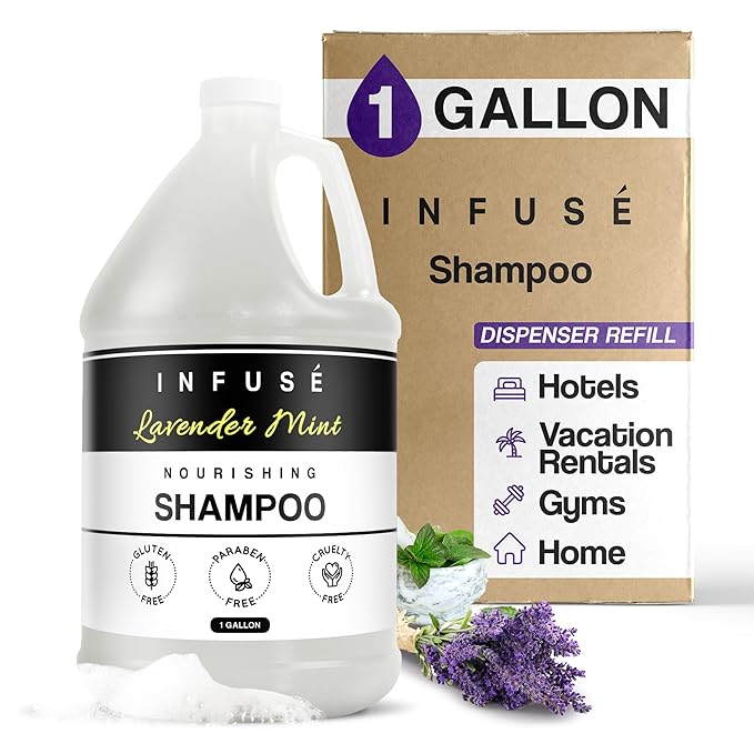 1-Shoppe All-in-Kit Infuse Lavender Mint Hotel | 1 Gallon | For Hospitality & Vacation Rentals to Refill Dispensers | (Single Gallon)