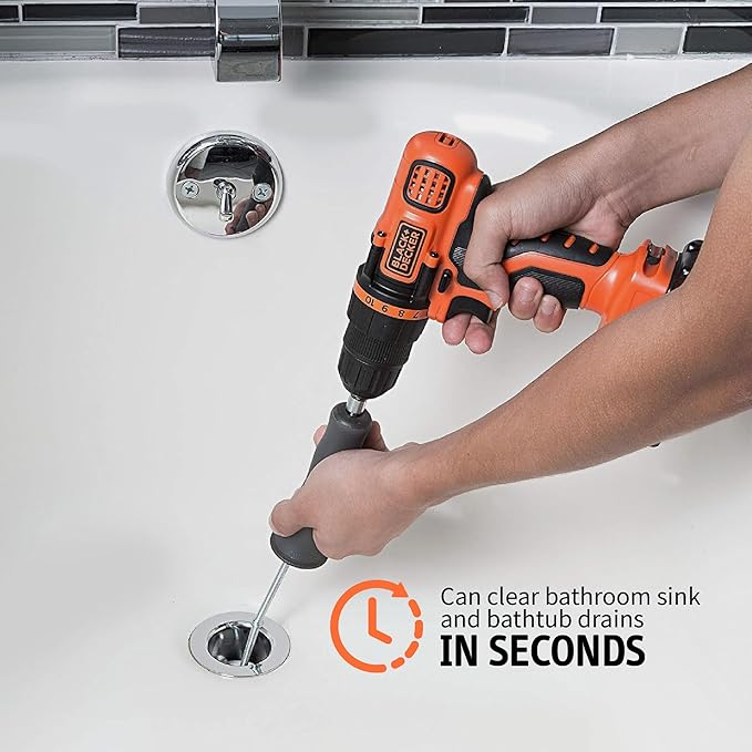 DrainShroom DSSNK070 Revolutionary Tub and Sink Snake Auger Clog Remover for Bathroom Drains, 42 Inch, Stainless