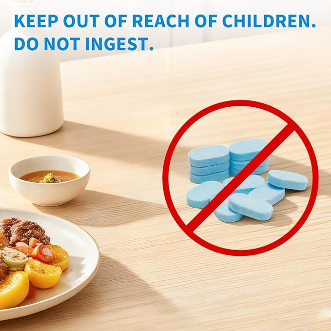 MAMADOU Toilet Cleaner Tablets Foaming Agent Splashproof Foam Sheild for Smart Toilet Deodorizing Stain-Resistant Special Cleaning Bowl For Fresh Comfortable Bathroom Environment 12pcs