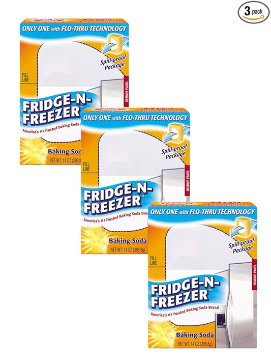 Baking Soda 14 oz (Pack of 3) - Fridge and Freezer Odor Absorber