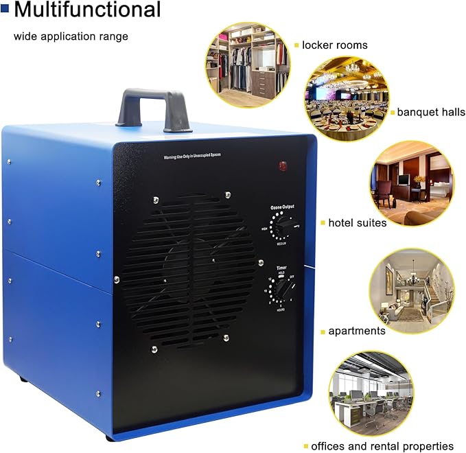 0zone Generator, 7000 Sq/Ft 0zone Machine Ionizer for Industrial, Commercial, Home, Car, Basement